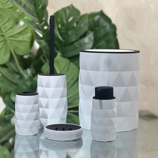 Plastic Bathroom Set 5 Pcs